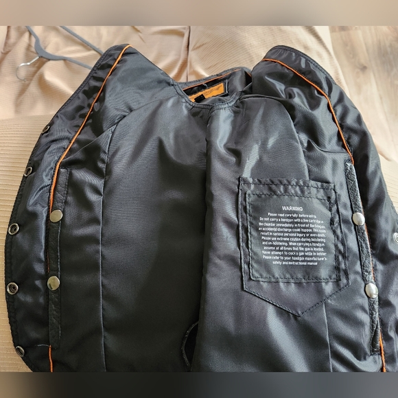 WOMEN'S PREMIUM LEATHER BRAIDED BIKER VEST SIZE XXL - Picture 8 of 8